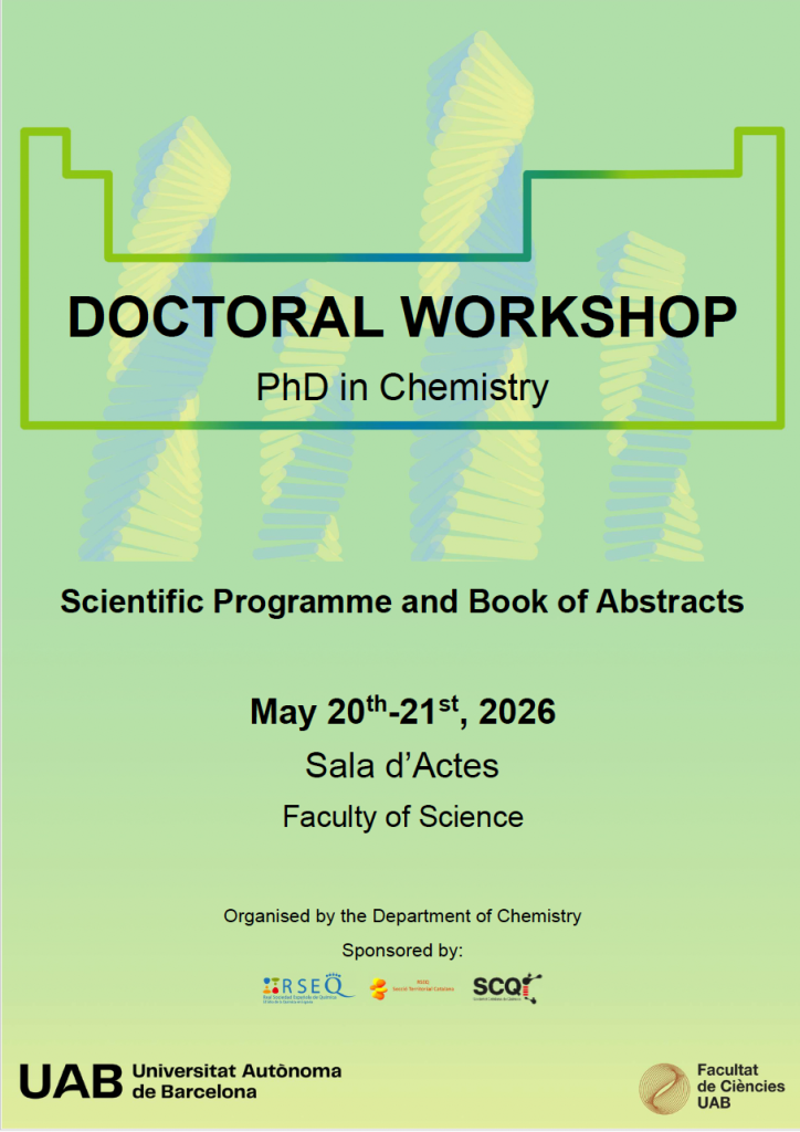 Juan Carlos Porras Marichal receives the Best Presentation and Poster Award at the XV Doctoral Workshop of the PhD in Chemistry